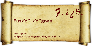 Futó Ágnes névjegykártya