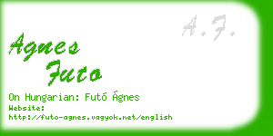 agnes futo business card