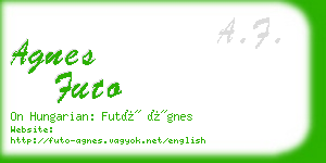 agnes futo business card
